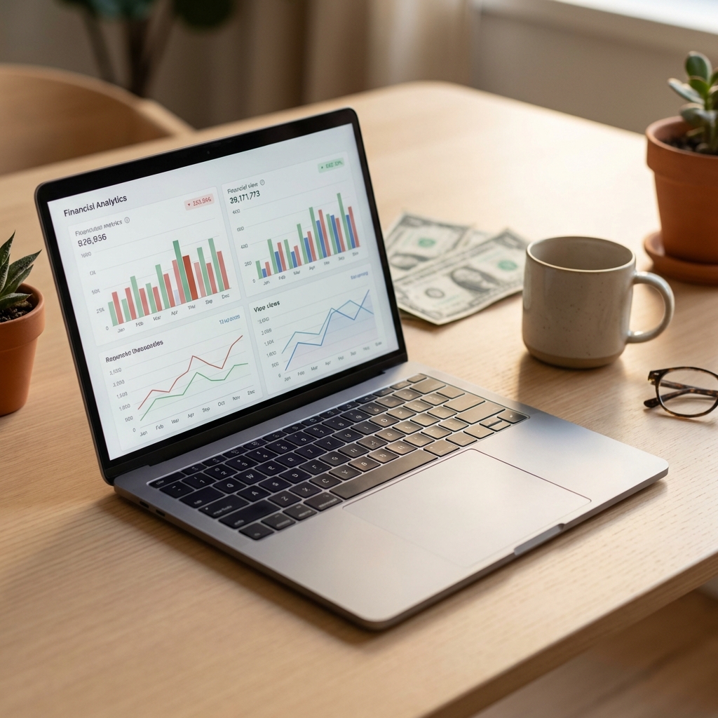 Analytics dashboard showing revenue metrics